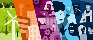 Das Keyvisual der Zukunftswerkstatt Europa &copy; Grafik: Tobias Schrank © Goethe-Institut Keyvisual Zukunftswerkstatt Europa