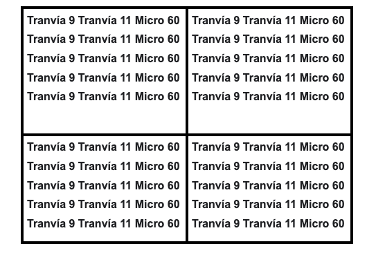 Tram 9 Tram 11 Bus 60