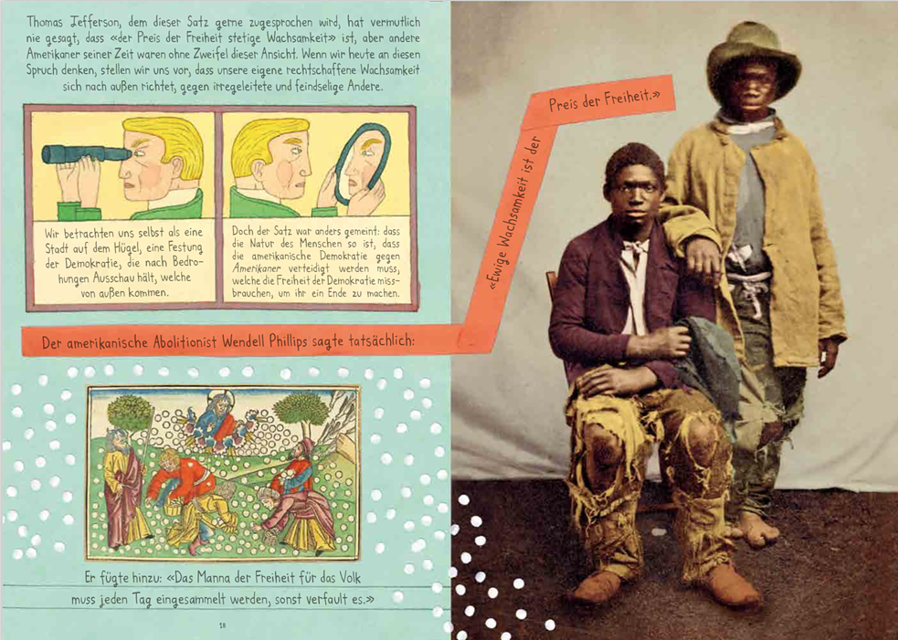 Looking Inward / Liberty - Image credit right page: Library of Congress: Two unidentified escaped slaves, photographed by McPherson & Oliver between 1861 and 1865 in Baton Rouge, Louisiana.  Image credit left page: The Cleveland Museum of Art (Gift of Leonard C. Hanna, Jr. 1928.764). 