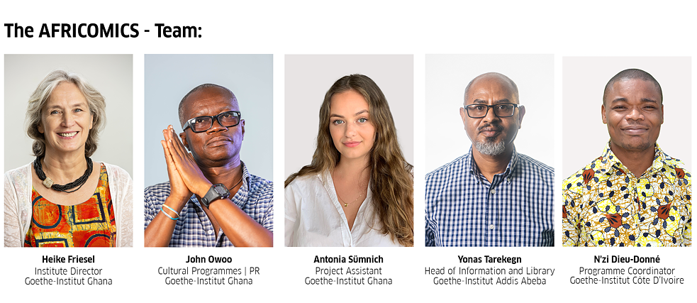 The team members of the AFRICOMICS project