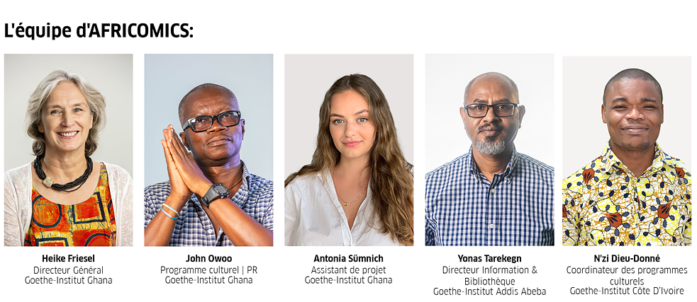 Les membres de l'équipe du projet Africomics