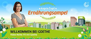 Ernährungsampel mit Angie &copy; Graphik: Yuchen Jemeršić; © Goethe-Institut Ljubljana Ernährungsampel mit Angie