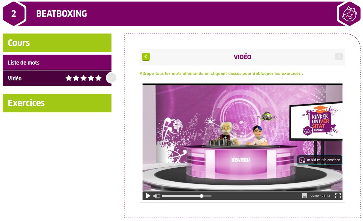 Kinderuni à la maison PLATEFORME EN LIGNE GoetheInstitut France