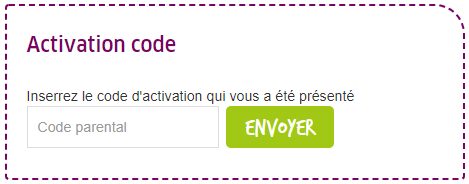 Code d’activation 1 - version française