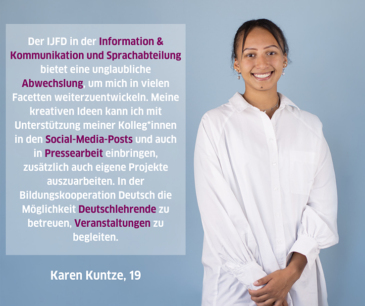 Karen Kuntze erzählt von ihrem Alltag als internationale Jugendfreiwillige
