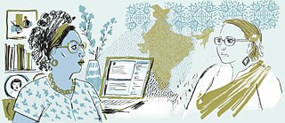 Illustration of Rosana Paulino and Paromita Vohra 