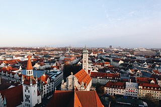 Shruti-Abhishek_residency_1 © ©  Abhishek Bommana & Shruti Rao Aerial view of Munich from St Peters church, Marienplatz