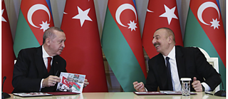 Joint news conference on December 10, 2020 after the meeting between Recep Tayyip Erdogan and Ilham Aliyev (AP photo)