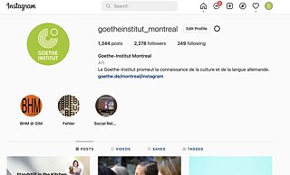 Goethe sur Instagram