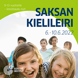 Fröhliche Kinder, Werbung für Sprachcamp für Kinder