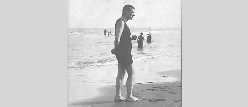 Georg Trakl på standen Lido di Venezia 1913