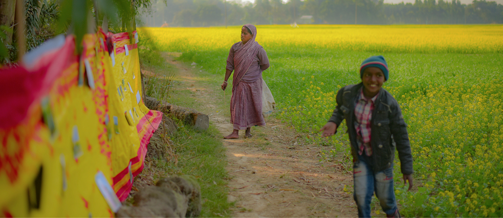 Open air workshop exhibition at Singra 