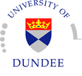 Blue and white crested logo for the University of Dundee