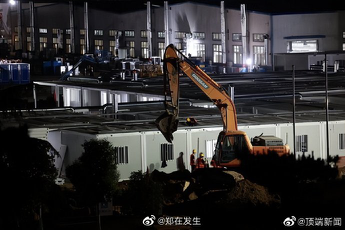 Fangcang-Baustelle in Zhengzhou, Mitte Mai 2022