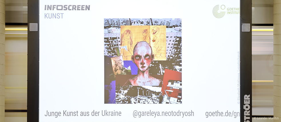 Eine Collage der Künstlerin Elizabeth Makhrova aus Lysychansk