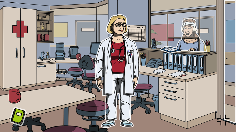 Screenshot aus dem Spiel "Undercover-Mission im Krankenhaus"