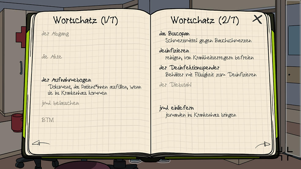 Screenshot aus dem Spiel "Undercover-Mission im Krankenhaus"