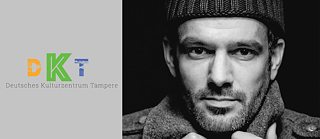 Stephan Weitzel und das Logo von Deutsches Kulturzentrum Tampere