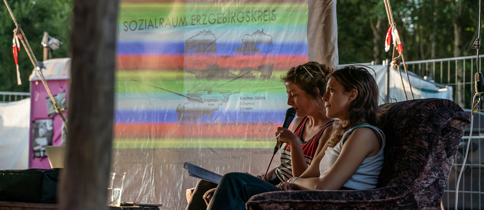 Workshop zum Thema Antifeminismus beim Stains in the Sun Festival 2022