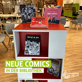 comics y novelas gráficas en la biblioteca