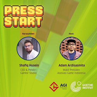 Picture of host and guest of episode 1 © © Goethe-Institut Indonesien Episode 1 - Season 3 - Press START!