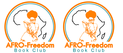 Woman with an afro reading in front of the African continent