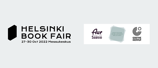 Logos Helsinki Book Fair, Aue-Stiftung, Deutsche Bibliothek Helsinki, Goethe-Institut