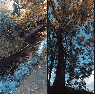 Mein Lieblingsplatz ist ein kleiner Fluss in Hrušky. Hier kann man nicht baden. Ich fahre zum Fluss Rad. Entlang des Flusses gibt es viele Bäume und klein Spielplatz. Ich mag der platz.