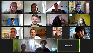 Screenshot von Teilnehmern des Finales Helle Köpfe 2020 bei Zoom. © © Goethe-Institut Helle Köpfe 2020