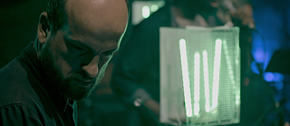 Eine Band mit Blasinstrumenten