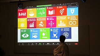 Präsentation während des Sustainable Fashion Symposium