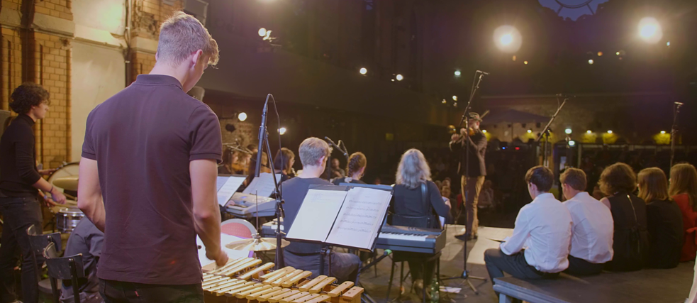 Musiker*innen beim Programm Anti-Anti