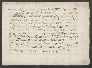 Autograph des Harfenquintetts in c-Moll von E. T. A. Hoffmann