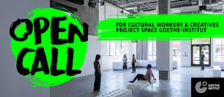 Key Art Open Call for Cultural Workers and Creatives © Design: +3mm © Goethe-Institut Los Angeles Key Art Open Call for Cultural Workers and Creatives sq
