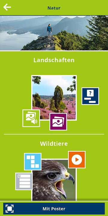 Wahl der Aktivitäten ohne Poster