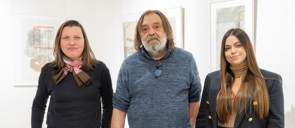 Die Künstler*innen Valérie Leray, Alfred Ullrich und Natali Tomenko