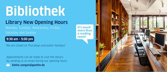 Library new opening hours 2023