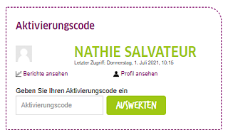 Aktivierungscode © © Goethe-Institut Aktivierungscode