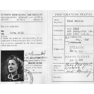 Rita Kuhn’s U.S. immigration card