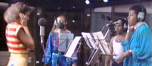 Singers in the recording studio