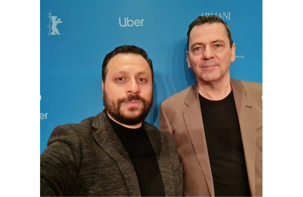 Berlinale Blogger Ahmed Shawky mit Regisseur Christian Petzold.