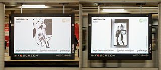 Grafiken von Iryna Baranova aus Odesa und Collagen von Viktoria Berezina aus Cherson