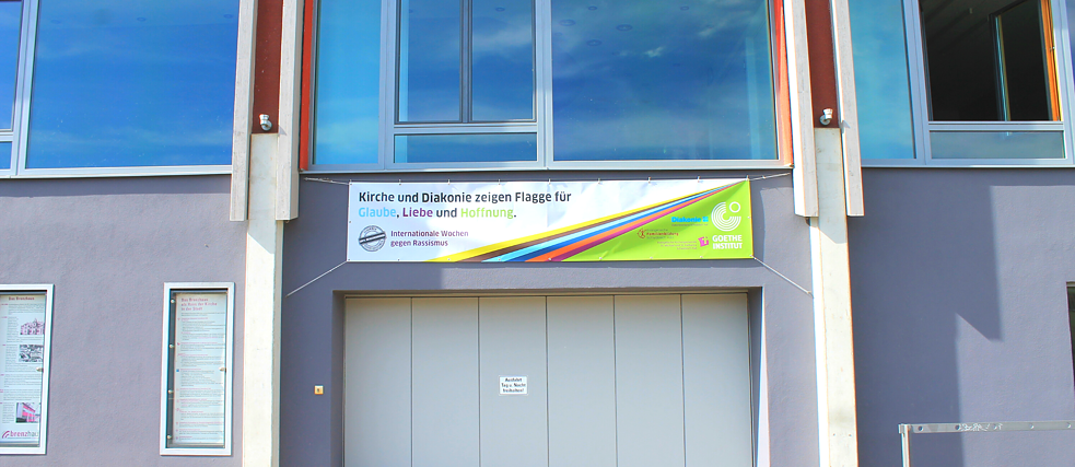 Flagge am Brenzhaus in Schwäbisch Hall 