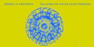 Blaues Mandala auf gelbem Hintergrund