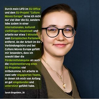 Sarah Dingeldein erzählt von seinem Alltag als internationaler Jugendfreiwilliger