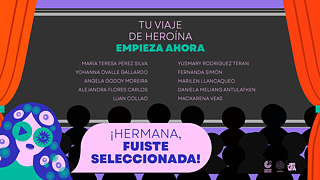 Illustration mit den Namen der im Rahmen des Projekts ausgewählten chilenischen Frauen
