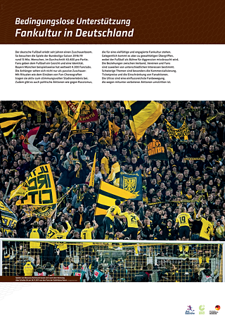 Poster über die Fankultur in deutschen Fußball