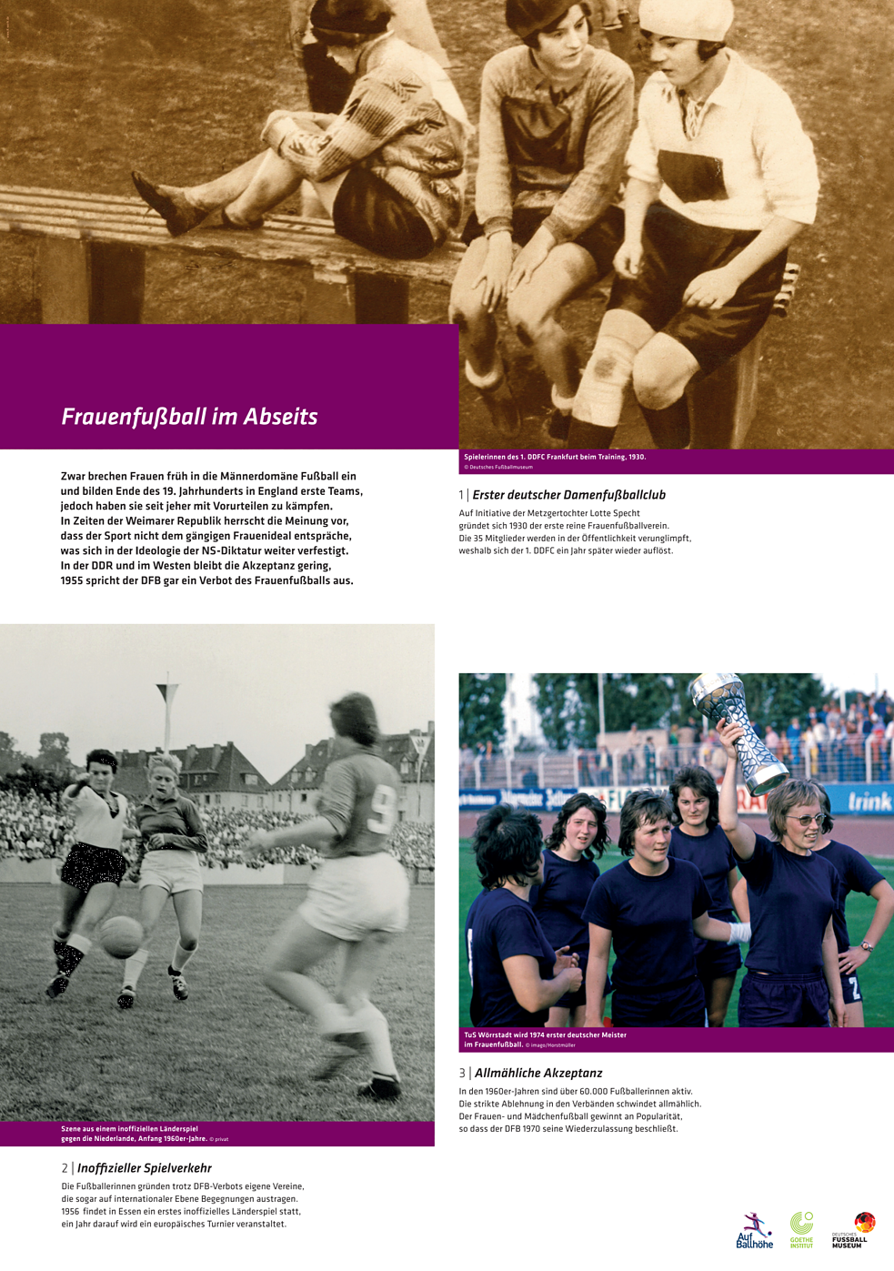 Poster tentang rendahnya penerimaan terhadap gerakan sepak bola wanita