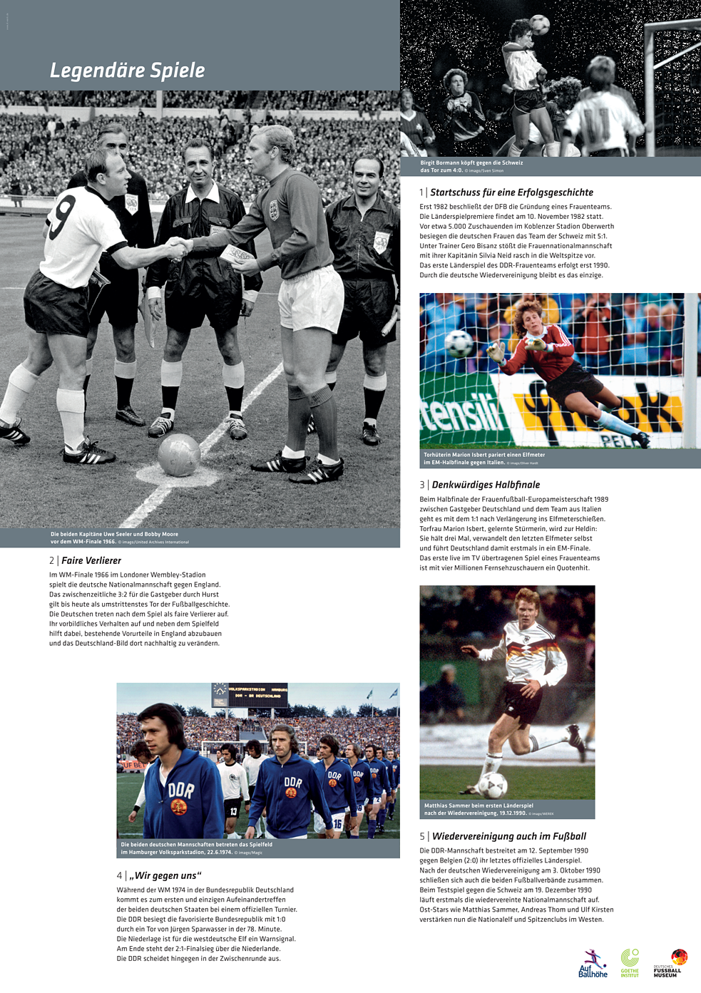 Poster über einzigartige Fußballspiele