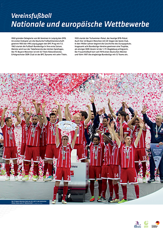 Poster mit dem Thema Fußball in den nationalen und europäischen Ligen